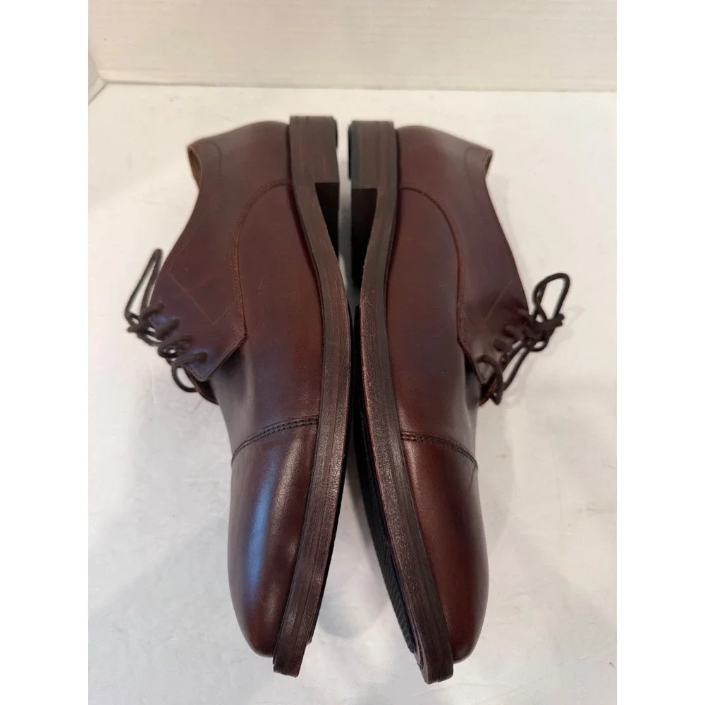 Bostonian McKewen Brown Leather Lace Up Cap Toe Oxford Dress Shoes 10.5